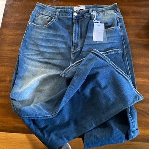 Brand new Risen mid rise flare dark wash 1XL jeans